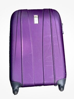 DELSEY Purple 20” Expandable Hardside Spinner Carry-On Suitcase 4 Wheel Luggage